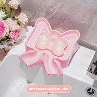 Bow Soap Box-Milk White-PET-1 piece