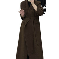 Women's Shoulder Width Loose Double-sided Wool Overcoat