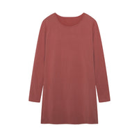 Women's Long Sleeve Slim Fit Slimming Slit Long T-shirt