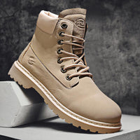 Black Autumn And Winter High-top Martin Boots Increase Retro Sports