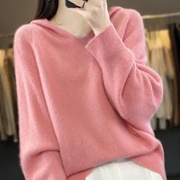 Women's Sweater Loose And Warm All-matching Thickened Bottoming V-neck