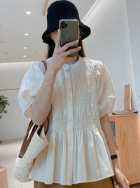 Summer New Loose Slimming Short-sleeved Shirt For Women