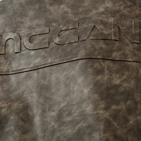 Contrast Color Texture PU Leather Coat Male
