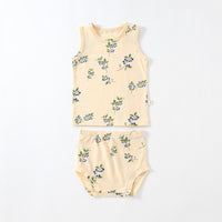 Baby Summer Vest Suit Cotton Thin Split Romper
