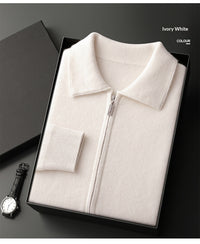 Men's Solid-Color Warm Knitted Cardigan