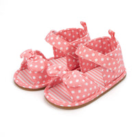 Dot Bow Rubber Sole Toddler Shoes