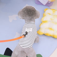 Puppy Clothing Pet Supplies Pull Ring Striped Bottoming Shirt