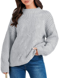 Drop Shoulder Loose Casual Twisted Knitted Pullover Sweater