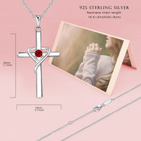 S925 Silver Diamond-studded Cross Necklace