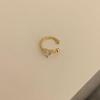 Silver Personalized Loving Heart Zircon Minimalist Ear Clip