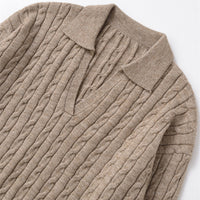 Women's V-neck Long Sleeve Knit Sweater