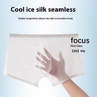 Transparent Ice Silk Boxers Seamless Boxers