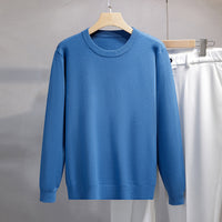 Mens Loose-fit Oversized Crew-neck Knit Sweater
