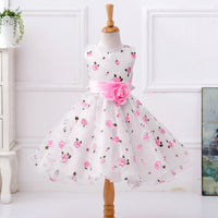 Girls' Digital Print Tank Top Puffy Dress