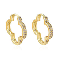 Heart-shaped Micro-inlaid Zirconia Sparkling Peach Heart Design Exquisite Earrings