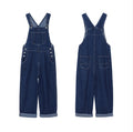 Denim Overalls Women Spring And Autumn Korean Style Loose Design Straight-leg Jumpsuit