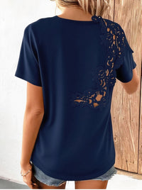 Best-selling Hollow-out Pattern Short-sleeve T-shirt