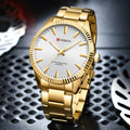 Business Mens Waterproof Round Pin-Strap Watch