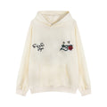 Rose Letter Embroidered Hooded Bathroom