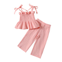 New Infant Toddler Solid Color Two-piece Set