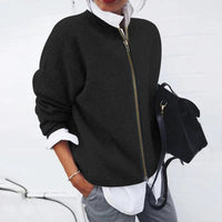 Women's Round Neck Soft Sweater Casual Coat Sweater