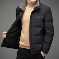 Thickened Multi Pocket Lapel Men's Coat