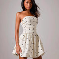 Cross-border Women's Polka Dot Printed Mini Tube Dress