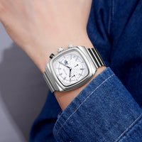 Mens Square Watch Multifunctional Six-hand Quartz Timepiece