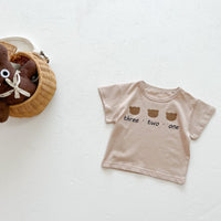 Infant Short Sleeve Top Bib Shorts Set