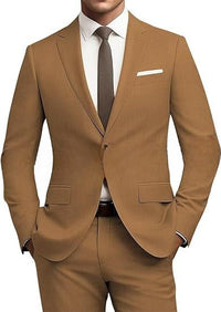 Men's Suit Slim Fit 2-piece Set Casual Business Set