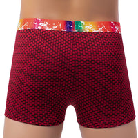 Men's Rainbow Belt Plaid Bag Shorts