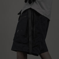 Functional Style Dark Double Sided Ribbon Shorts