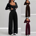 Womens Fashionable Casual Solid-Color Jumpsuit