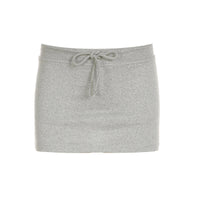 Simple Drawstring Split Solid Color Low Waist Anti-exposure Slimming Sheath Pantskirt