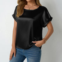 New Springsummer Womens Loose-fitting Cropped T-shirt