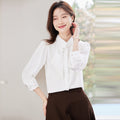 Long Sleeve Shirt Women's Professional Slim Fit Work Clothes