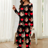 Customized Women's Sleepwear Set With Innovative And Unique Big Head Photos