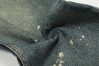 Tie-dyed Splash-ink Straight Jeans Men's High Street
