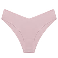 Ice Silk Seamless Women's Fashion V-cut Briefs Solid Color Breathable Fabric