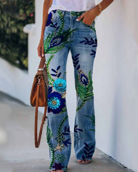 Womens Casual 3D patterned Jeans