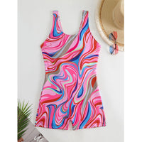 Printed Conservative One-piece Swimsuit