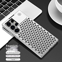 Spring Fastener Magnetic Suction Aluminum Alloy Heat Dissipation S24ultra Phone Case