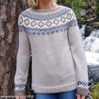 Women's Round Neck Multi-color Loose Fashion Pullover Sweater