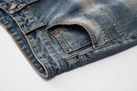 New Fall Winter American-style Cleanfit Washed Blue Jeans