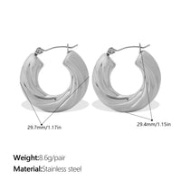 Personalized Minimalist Irregular Earrings, Stylish And Versatile Round U-shaped High-end Women's Earrings.