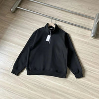 Men's Thick Loose Half Zipped Stand Collar Top