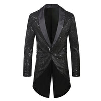 Fashion Sequin Suit AliExpress Foreign Trade Purchasing Men's Single-button Suit Tailcoat
