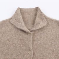 Korean-style Loose Casual High-neck Sweater Cardigan For Women