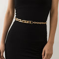 Retro Geometric Tassel Portrait Body Chain Female