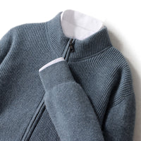 Men's Cashmere Sweater Casual Solid Colo Thickened